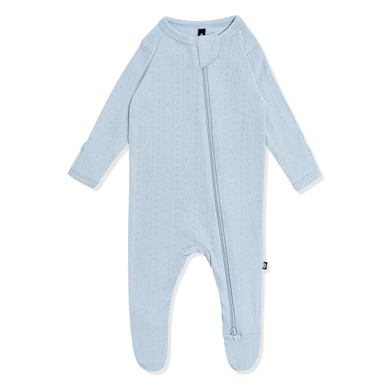 Breeze Pointelle Zippered Footie
