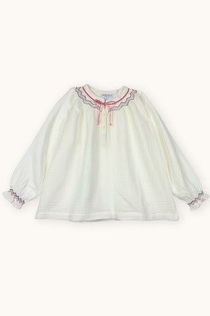 Milk Gauze Aria Blouse (Big Kid)