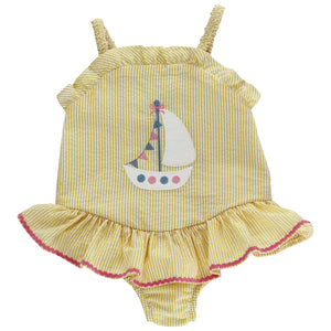 Sail Away One Piece Swim w/ Ruffle