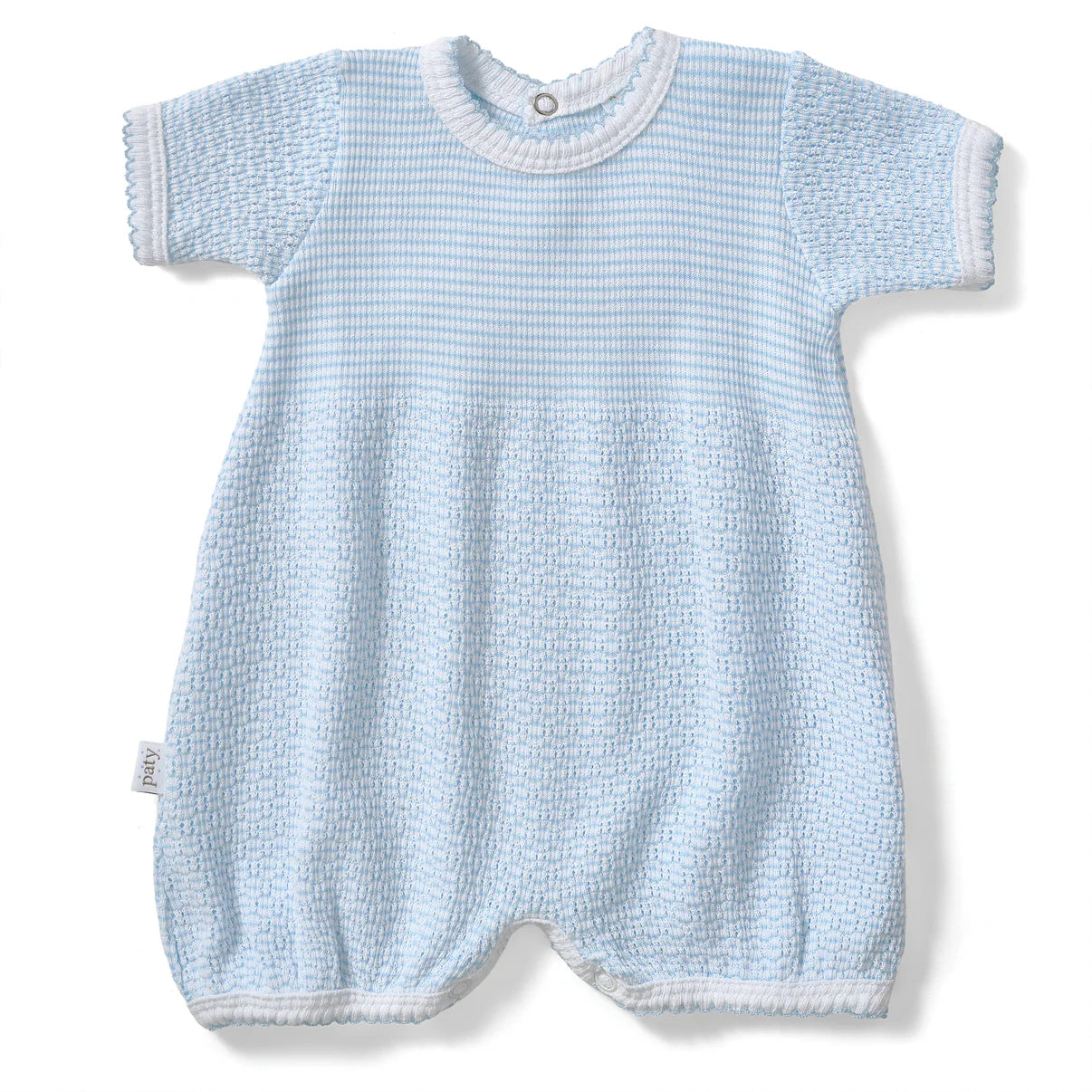 Knit Straight Hem Blue Baby Bubble