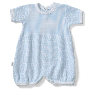Knit Straight Hem Blue Baby Bubble