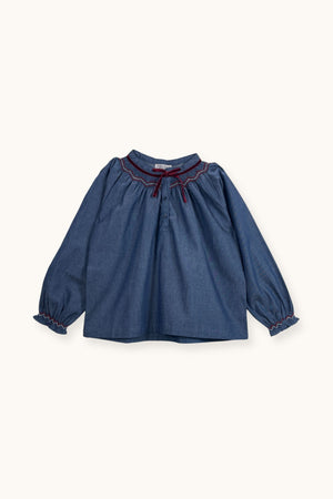 Chambray Indigo Aria Blouse