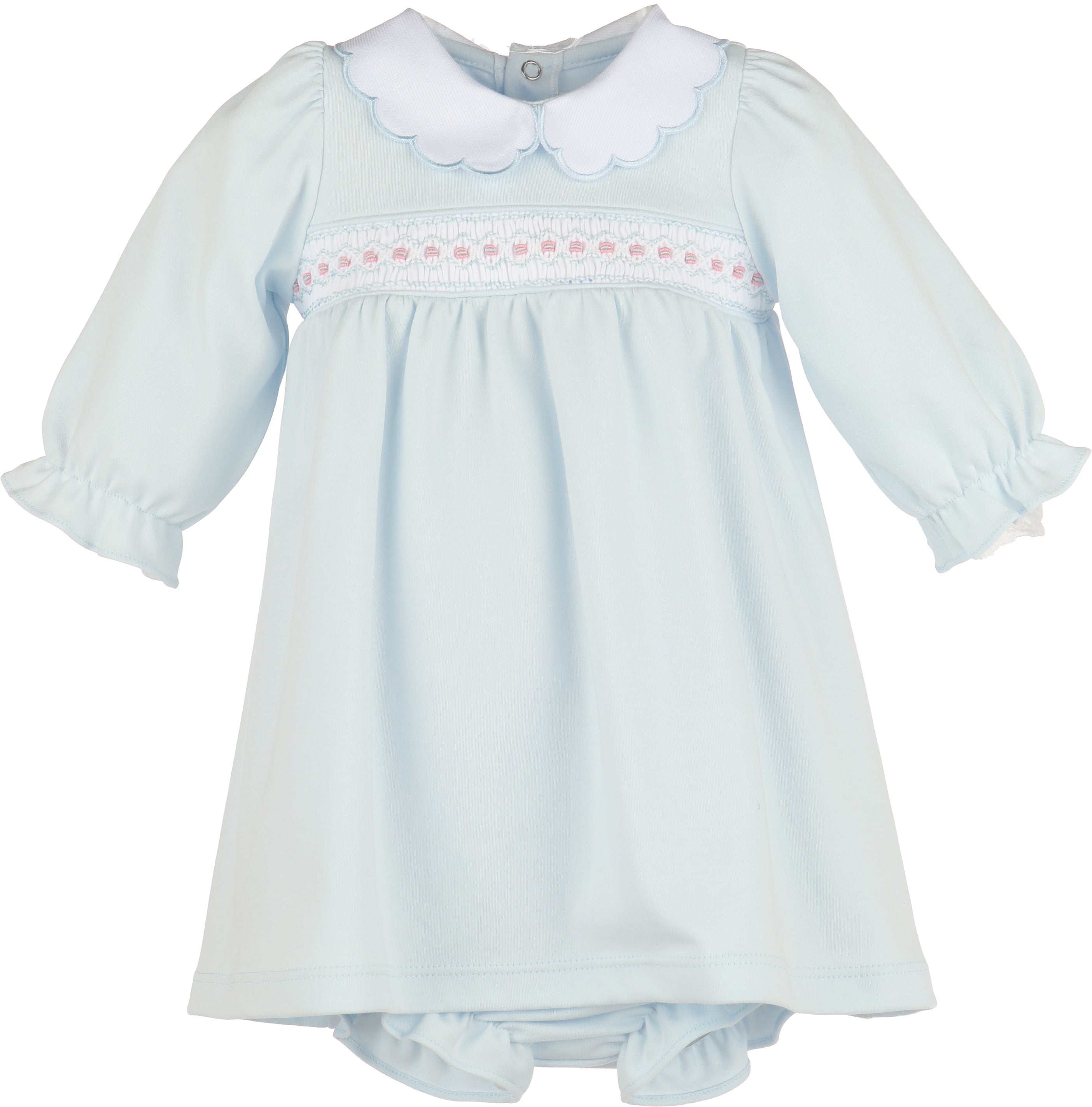 Warm Winter Blue Home Smock Dress