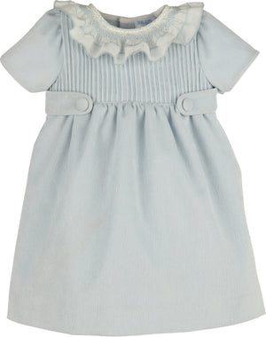 Blue Sweet Corduroy Dress
