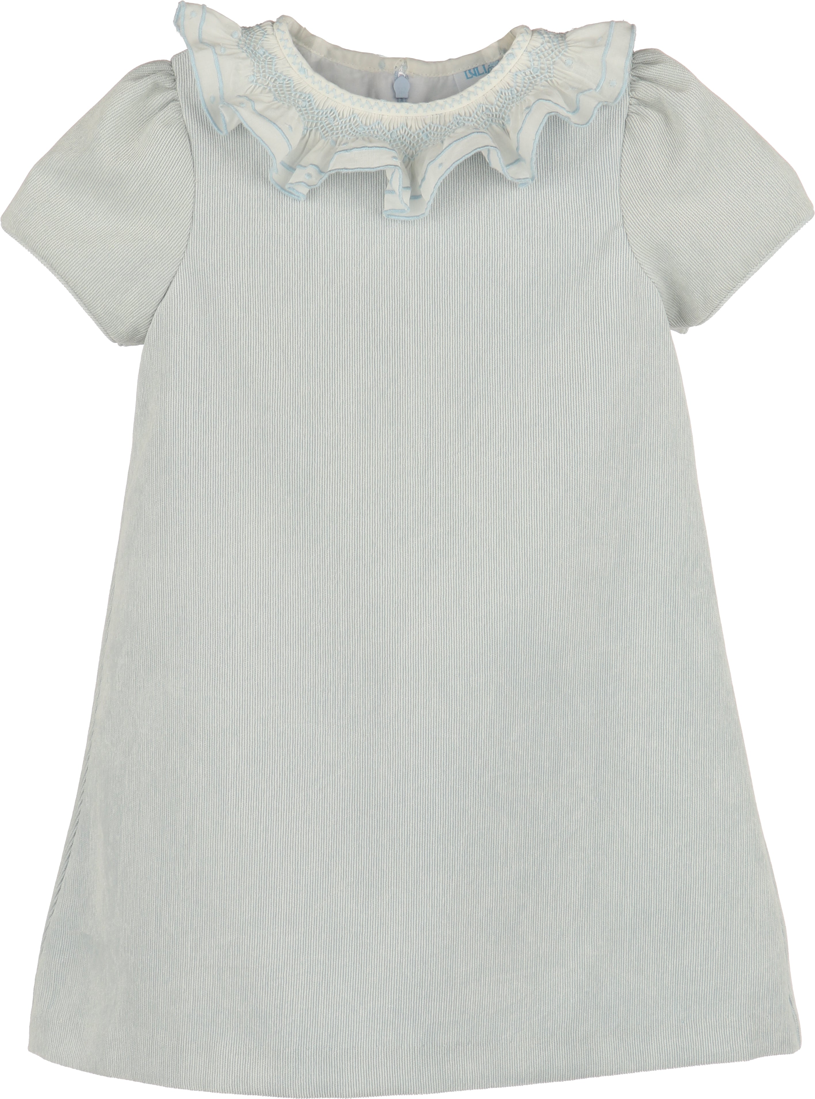 Blue Sweet Corduroy A-Line Dress