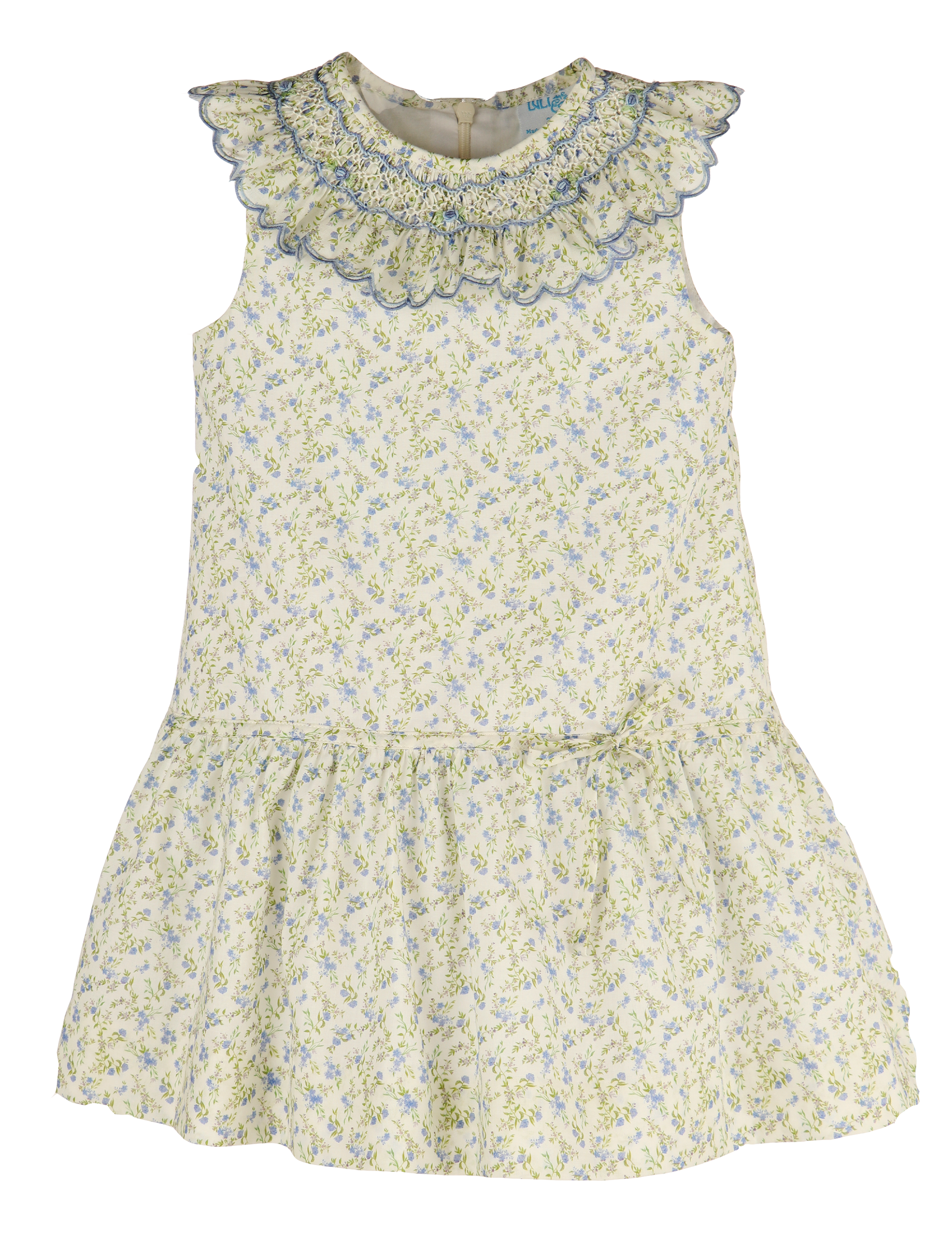 Blue, Lavender Aline Smock Dress