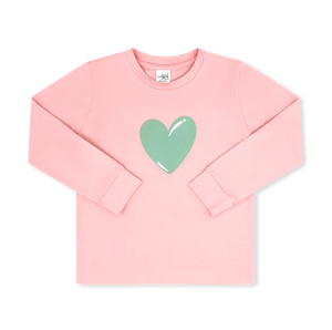 Powder Pink Heart Totally Tee (Kid/Big Kid)