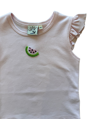 Flutter Sleeve Crochet Watermelon Top (Toddler)