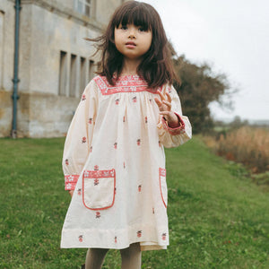 Petite Flower Emb Adelle Dress