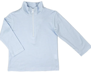 Light Blue Bitty Stripe Cooper Half Zip