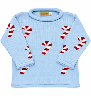 All Over Candy Cane Rollneck Sweater