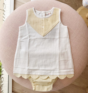 Yellow Pleated Bloomer Set (Baby)
