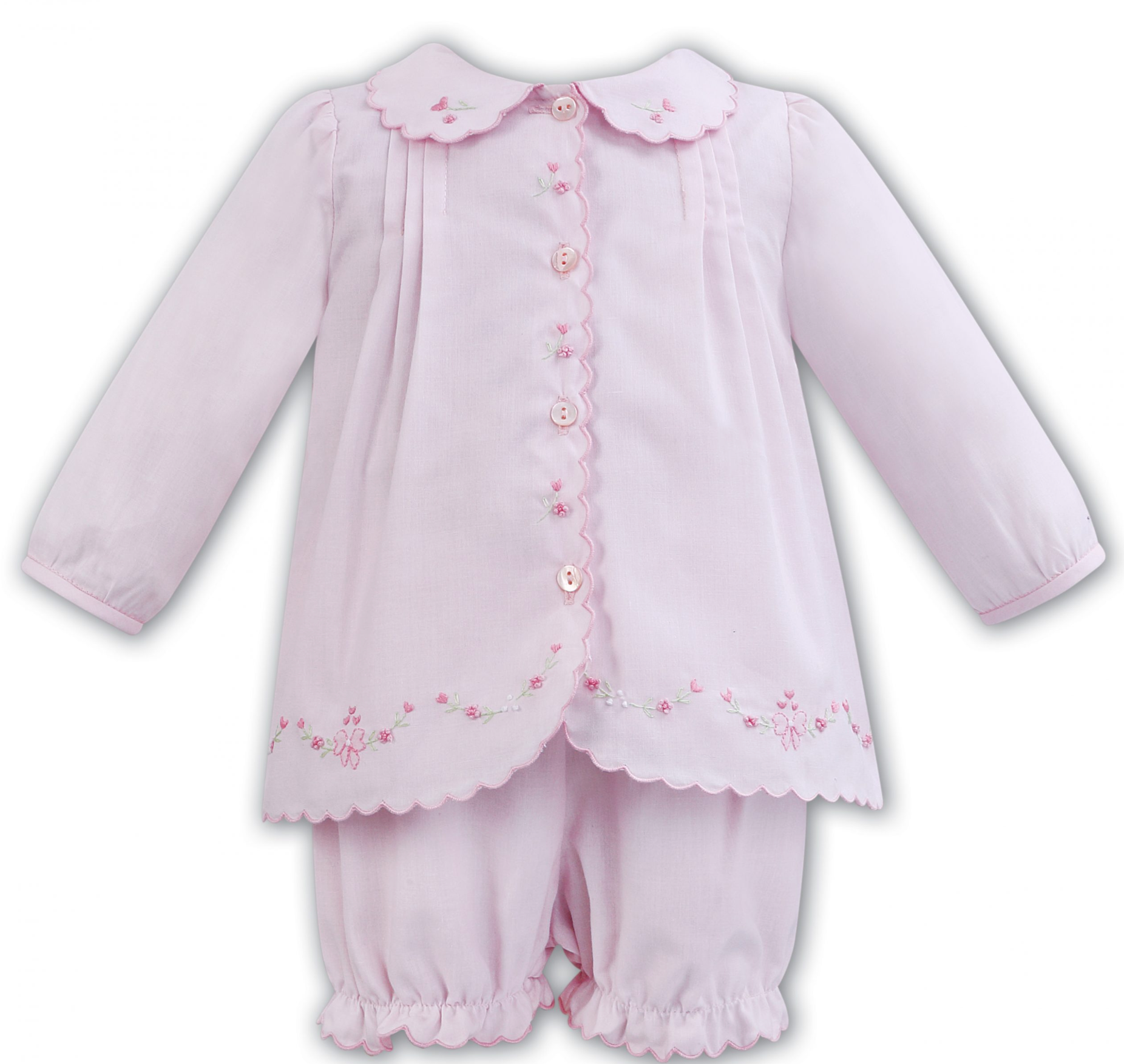 Floral Border Set-Pink & White (Toddler)