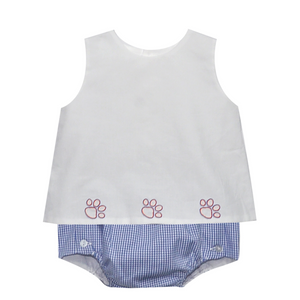 Navy/Orange Diaper Set