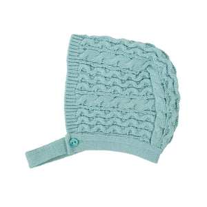 Green Knitted Romper & Bonnet