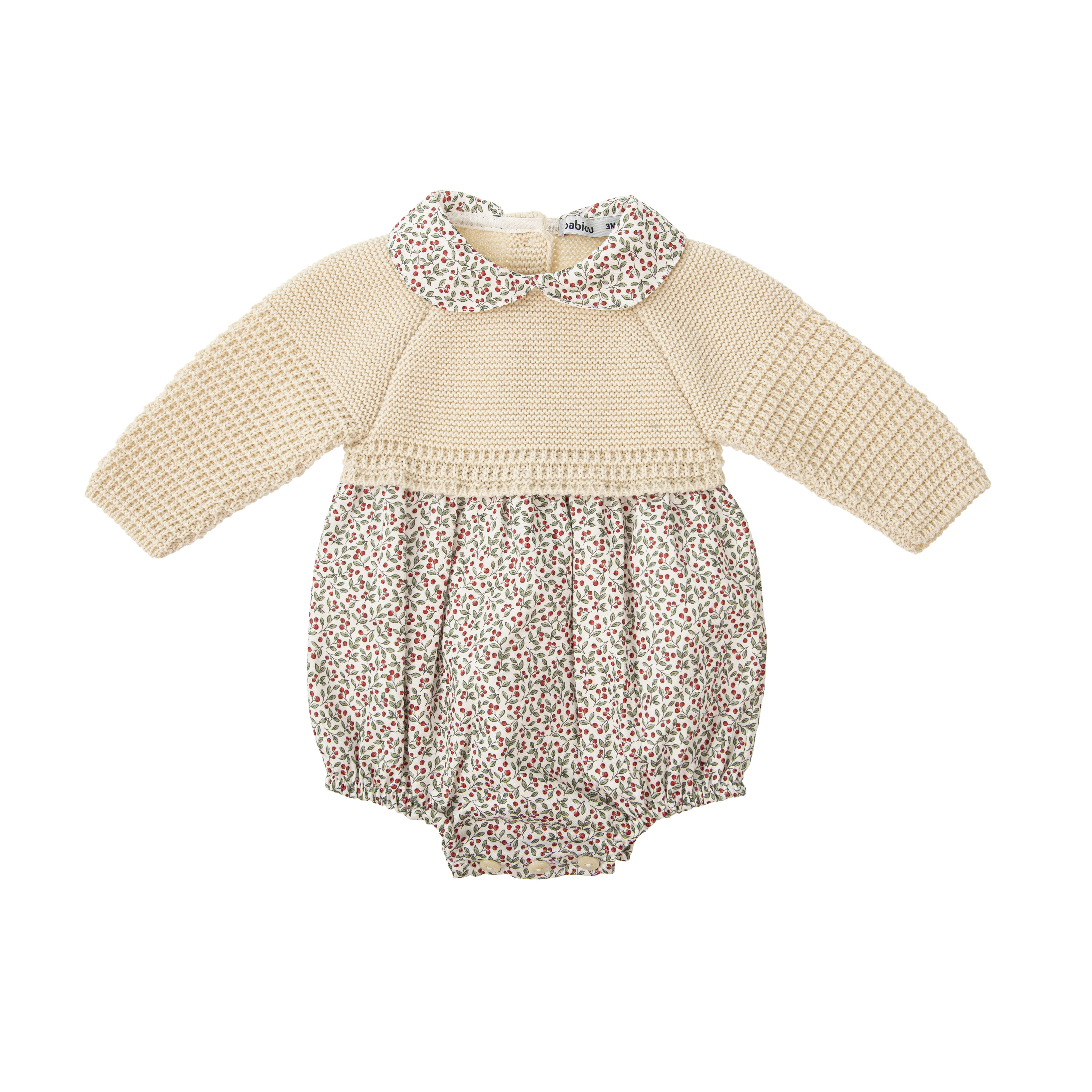 Berry Knit Romper w/ Bonnet