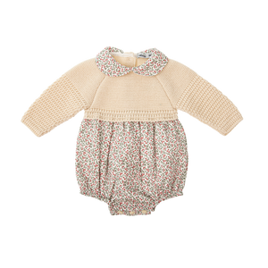 Berry Knit Romper w/ Bonnet