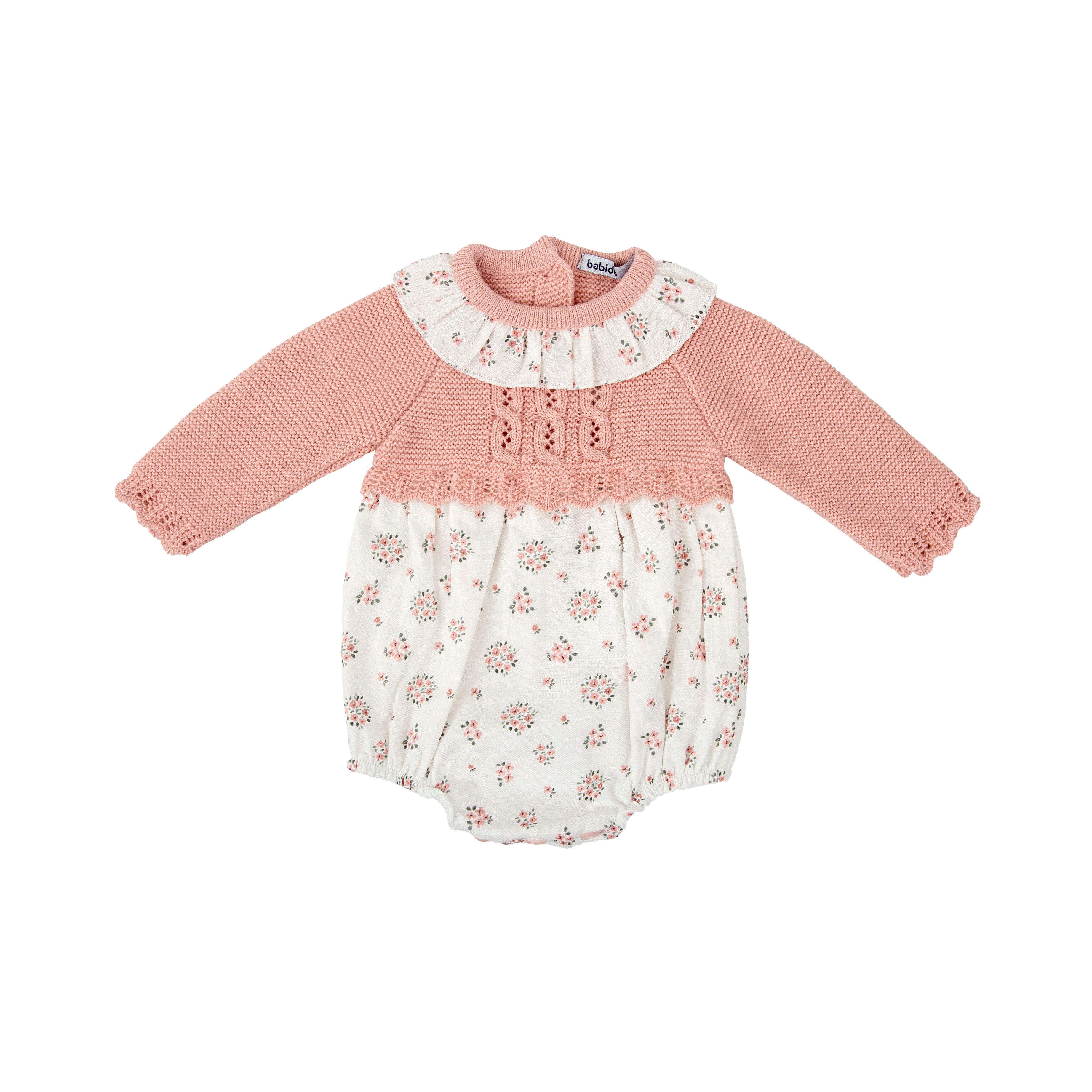 Mauve Floral Sweater Bubble w/ Hat
