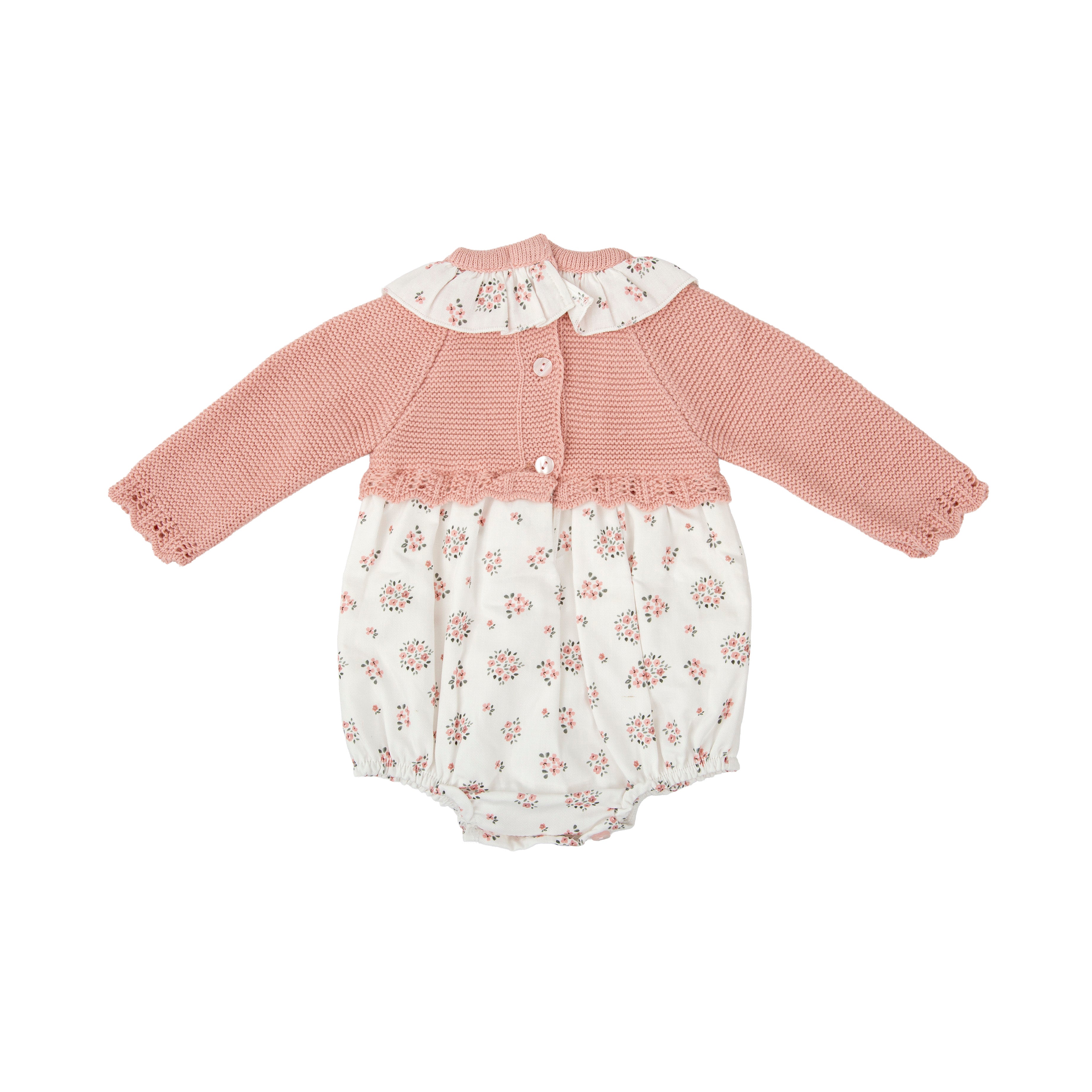 Mauve Floral Sweater Bubble w/ Hat