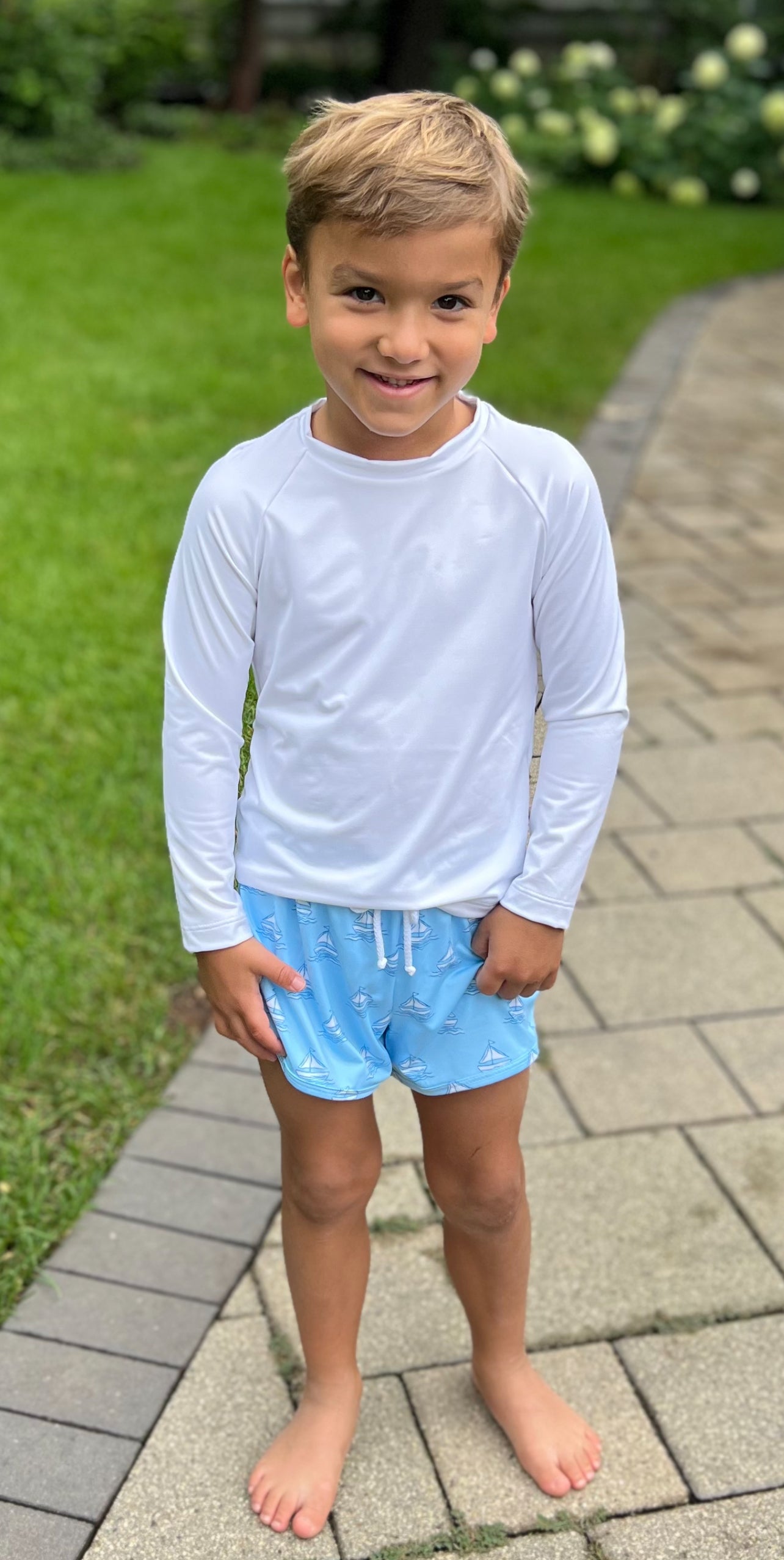 James Set Sail Swim Trunks (Kid)