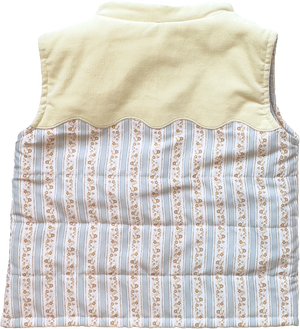 Scallop Vest-Belleville Stripe & Petite Posy (Toddler)