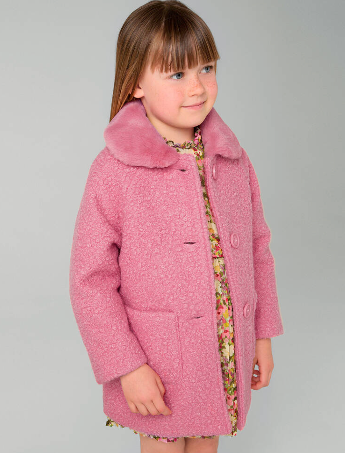 Hot Pink Shearling Coat