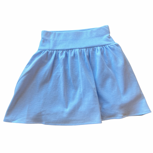 Baby Blue Stripe Gathered Skort