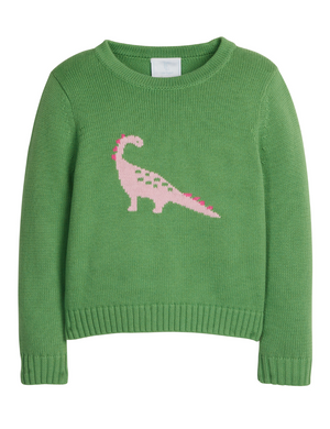 Pink Dinosaur Intarsia Sweater
