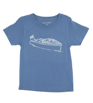 Denim Blue Wooden Boat T-Shirt