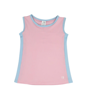 Maddy Tank Cotton Candy Pink with Blue Sides (Big Kid)