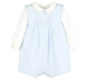 Cuddle Cotton John John Set-Blue & Green (Baby)