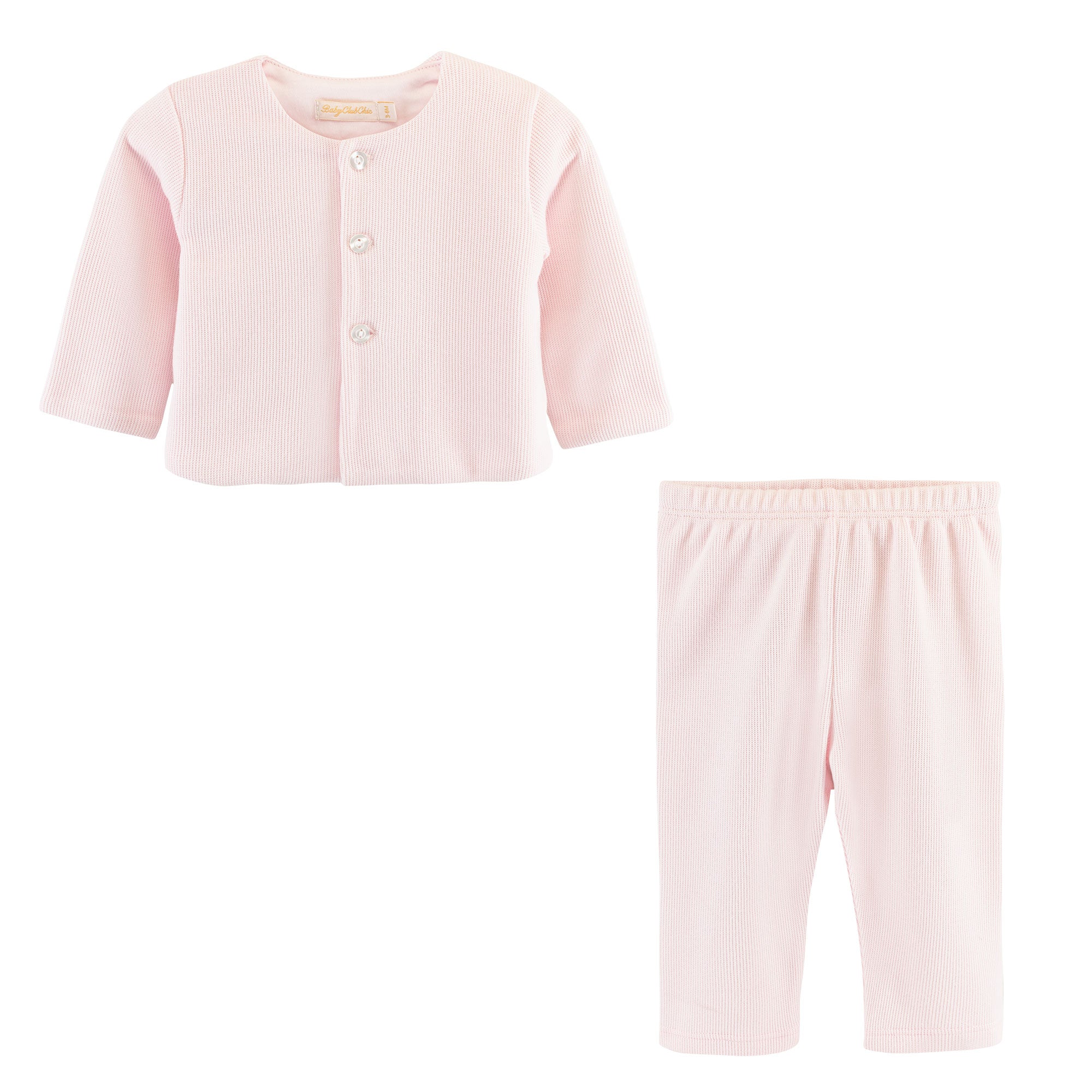 Pink English Knot Cardigan with Pants (Infant)