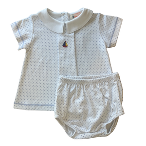 Boy Blue Dot Sailboat Set