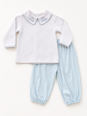 Blue/White Train 2 Piece Set