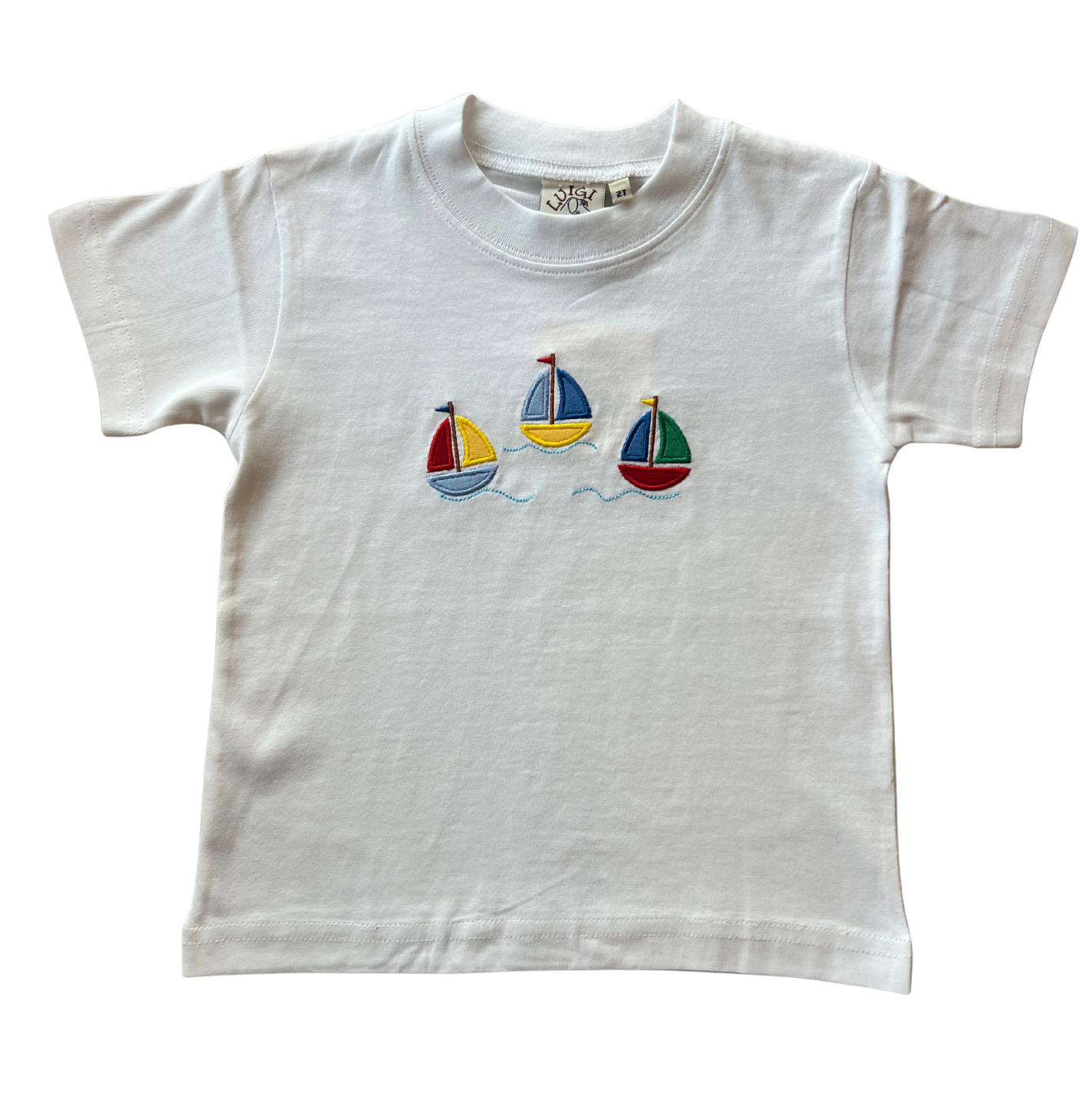 Primary Colors Sailboats SS Tee