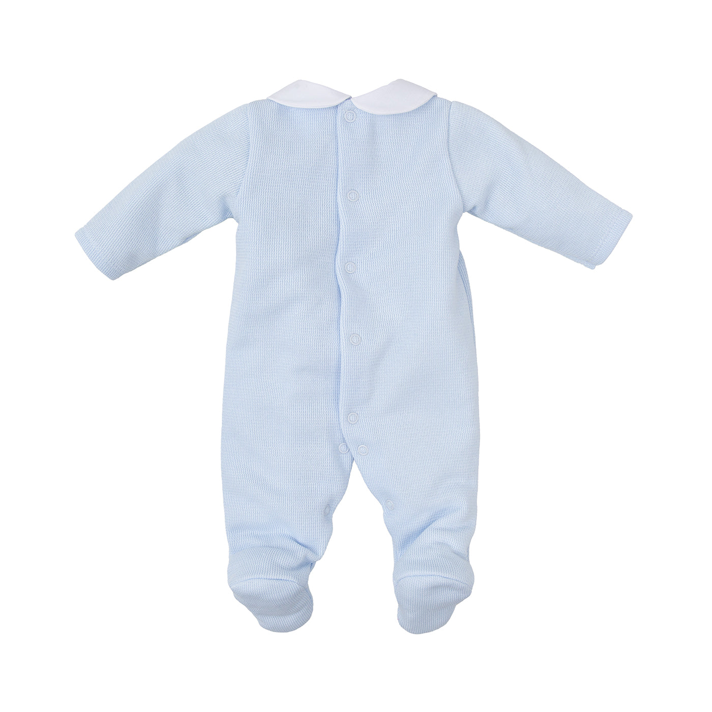 Blue Smocked Front Footie (Infant)