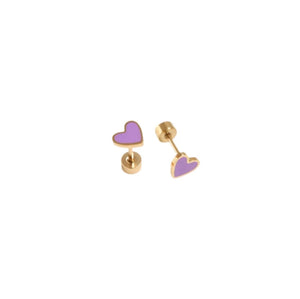 Enamel Heart Earring
