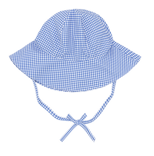 Baby Blue Micro Gingham Sun Hat