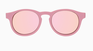 Pretty Pink Medium Polarized Keyhole Sunglasses with Mirrored Lens