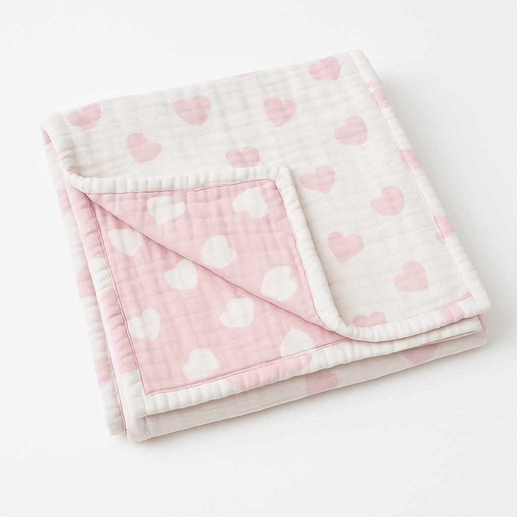Crib Hearts Baby Blanket