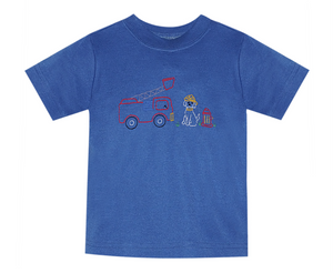 Houston Dog w/ Firetruck Shirt