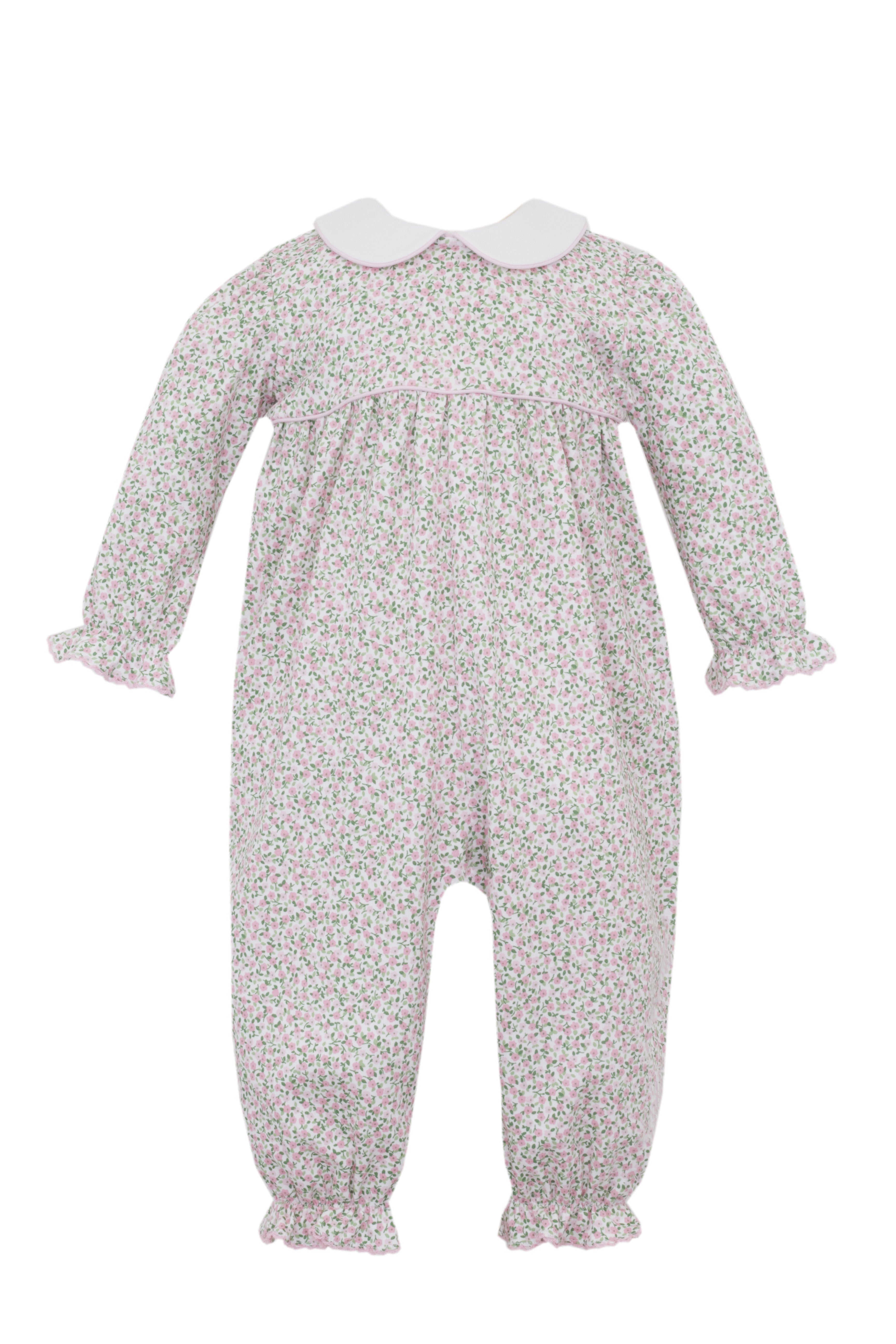 Carol Pink Knit Liberty Floral Long Bubble (Infant)
