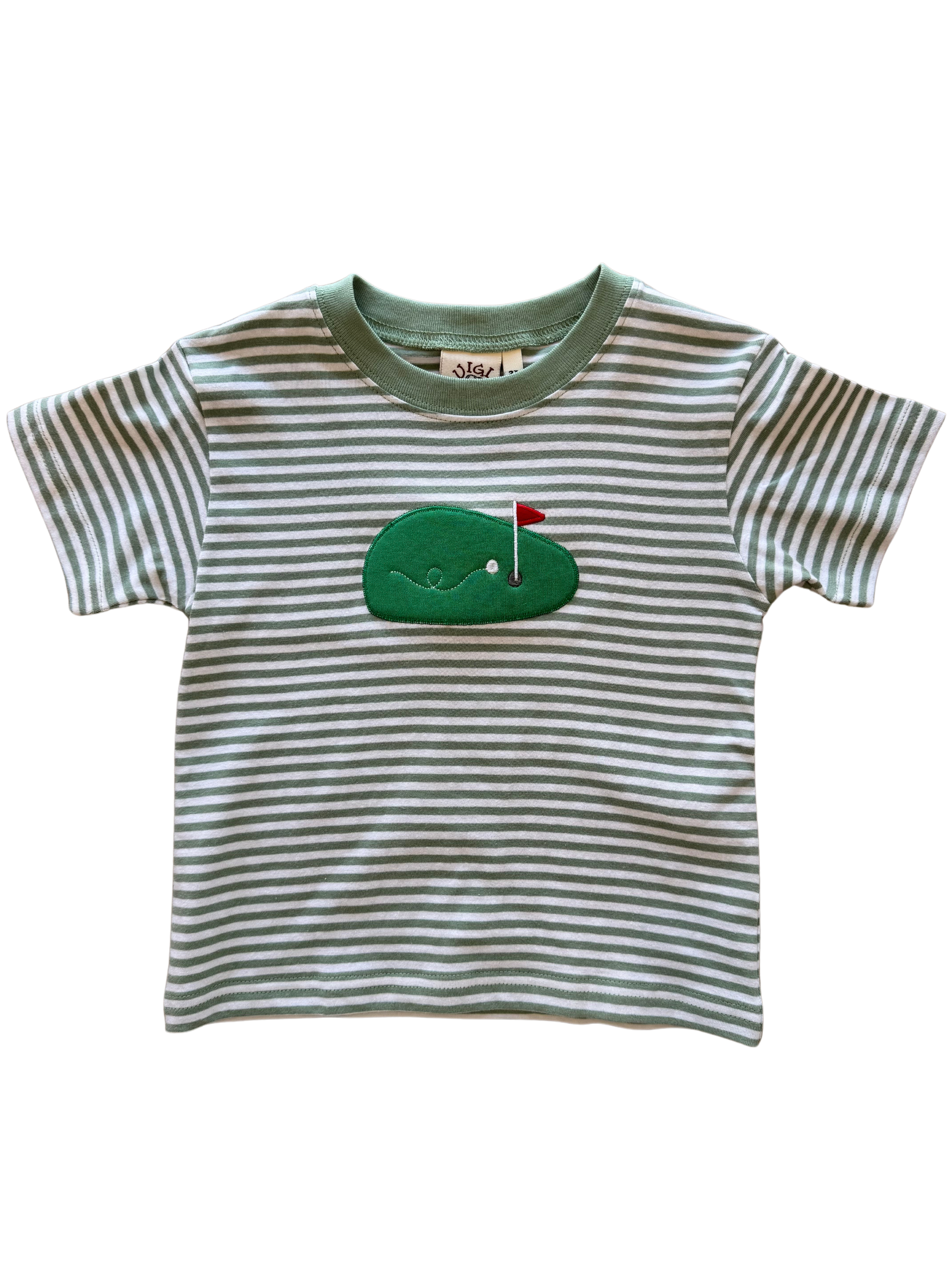 Green Stripe Golf Top (Kid)