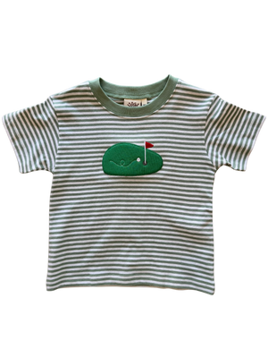 Green Stripe Golf Top (Kid)