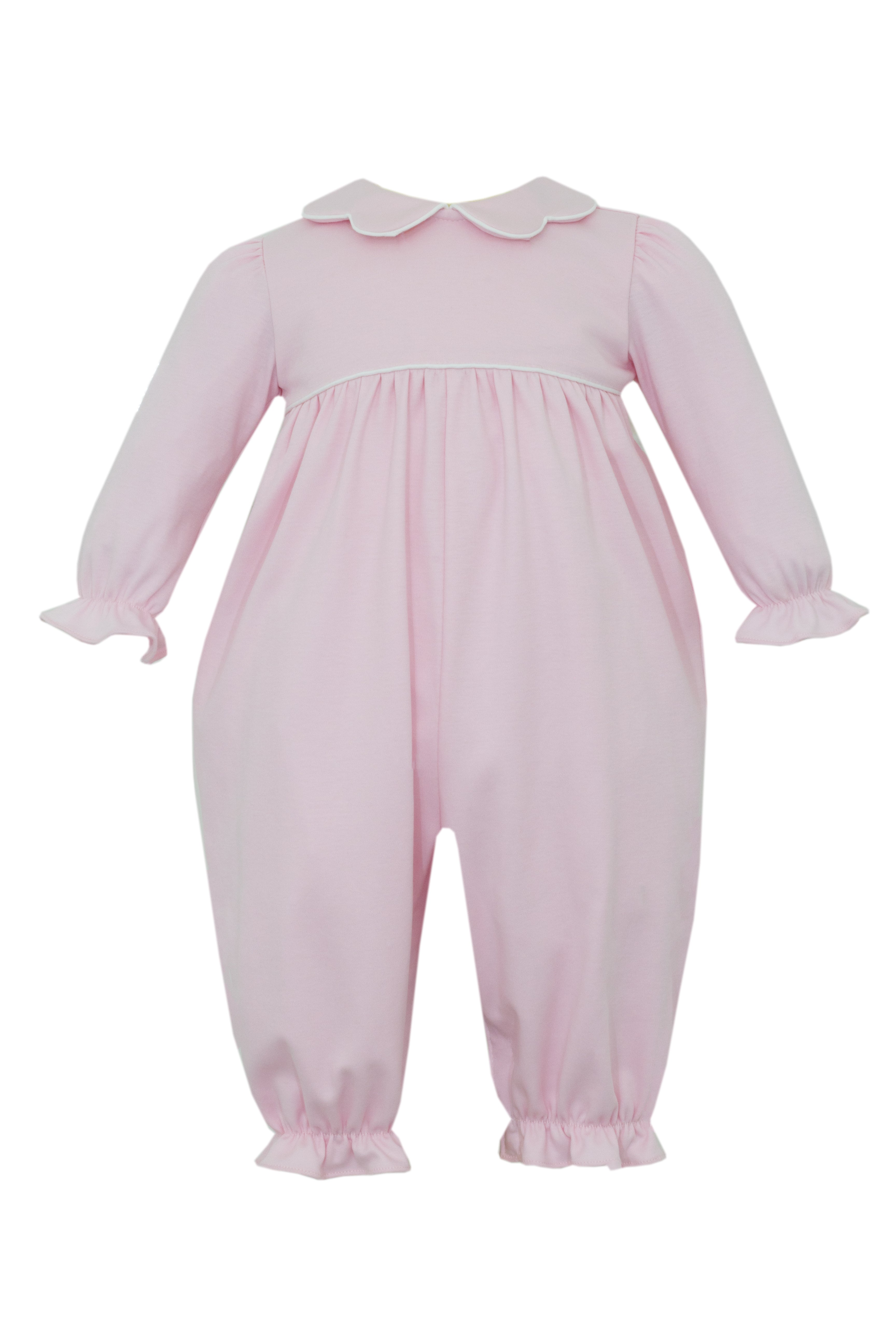 Pink Knit Long Bubble w/ Scallop