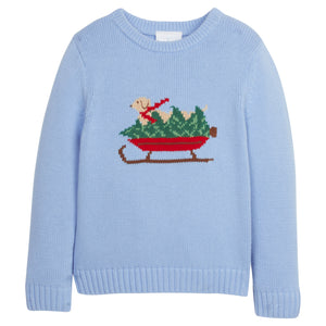 Christmas Intarsia Sweater-Blue Lab (Kid)