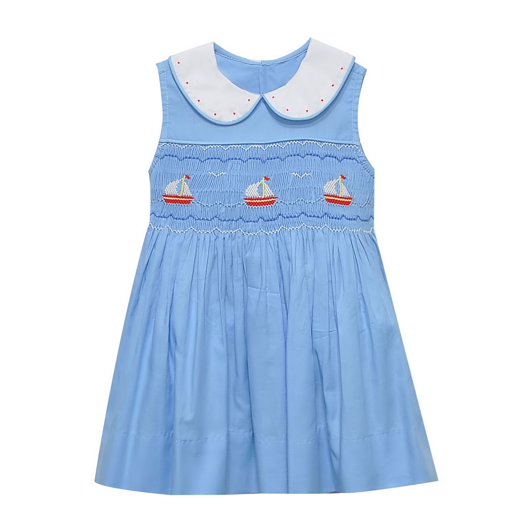 Smocked At Sea Blue Juliette Dress