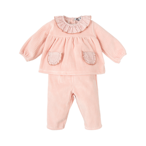 Pink Gingham Knitted Set