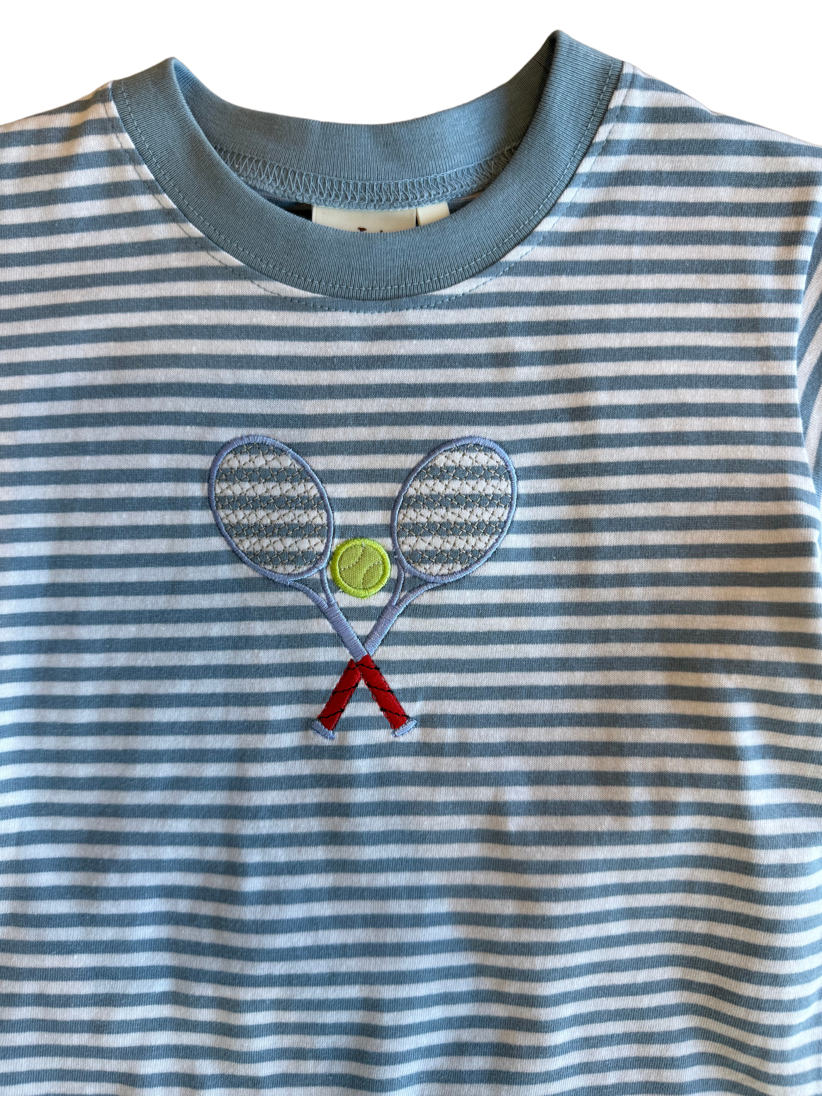 Stripe Crossed Tennis Rackets Top (Kid)