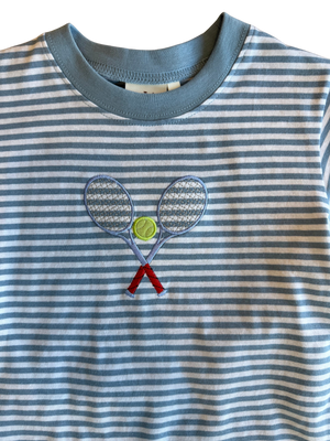 Stripe Crossed Tennis Rackets Top (Kid)